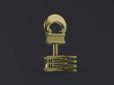 Vintage Skeleton Key - Antique Fantasy Prop 3D print model