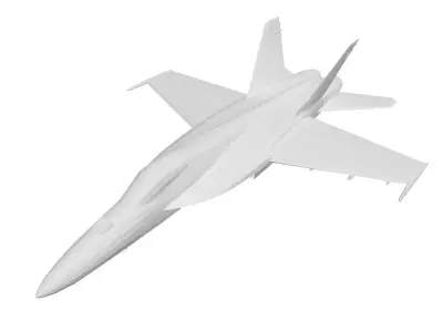 military aircraft concept Low-poly 3D model