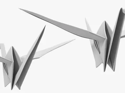 Origami Crane 3D model purchase