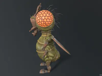 Cartoon fly Low-poly 3D model