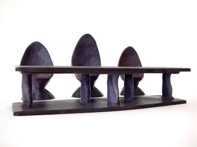 Custom Set Courtroom Table and 3x Chairs 3D print model