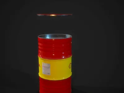 Barrels Shell helix PBR Low-poly 3D model
