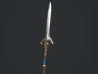 Battle Spear Low-poly 3D model