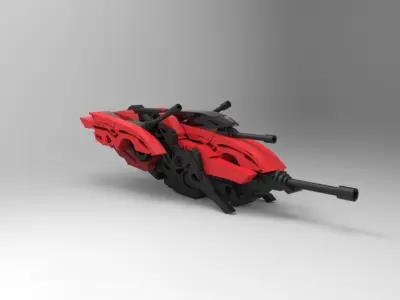 SpaceShip GB-01 Low-poly 3D model