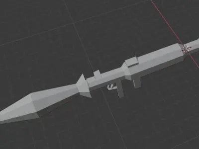 Anti-tank hand grenade launcher 3D model