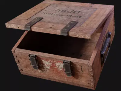 Ww2 German Flak Ammunition Case Free 3D model