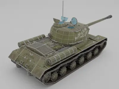 IS-2 Revenge Heavy tank Low-poly 3D model