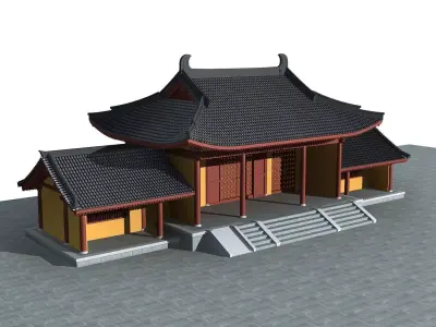 Chinese Style Architecture 3D model 15