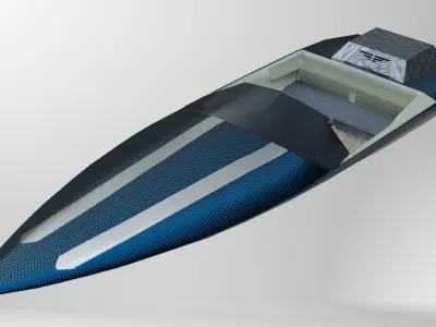 Fast Boat Low-poly 3D model