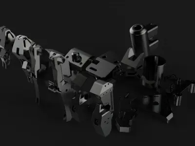 robotic part and legs 3D model