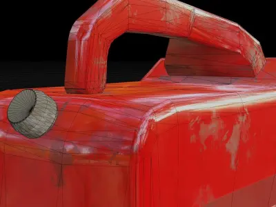 Game ready low poly gasoline can Free low-poly 3D model