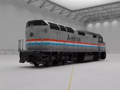 Locomotive EMD F40 3D model