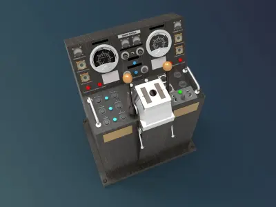 control navigation ship 3D model