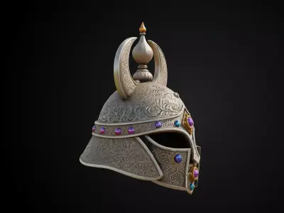 Stylized Persian Helmet - Celestial Sabre 3D print model