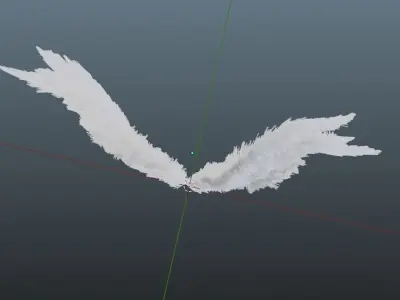 Realistic Angel Wings Rigged and animated Free low-poly 3D model