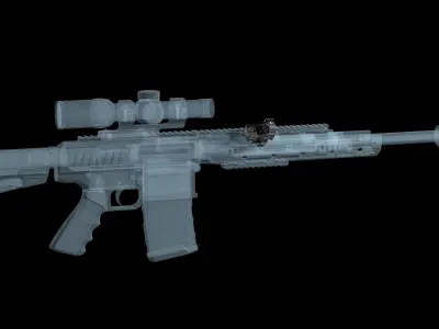 Burris FastFire 3 Red Dot Reflex Sight Low-poly 3D model