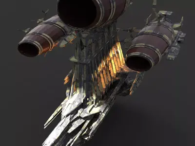 Royal Dragon Cathedral Ship Slim 3D model