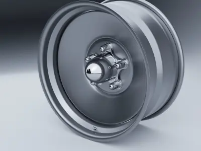 US Wheel Rat Rod Series 66 Low-poly 3D model