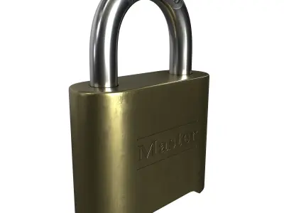 Padlock 3D model from CGTrader