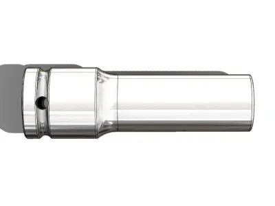 Soquete Longo 10mm x 3-8 pol Long 3D model