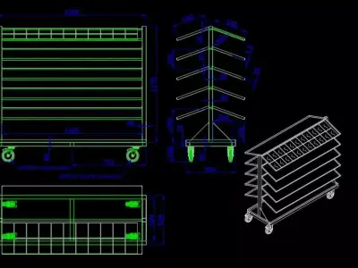 Kanban cart 3D model