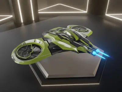 Fighter aircraft  Low-poly 3D model