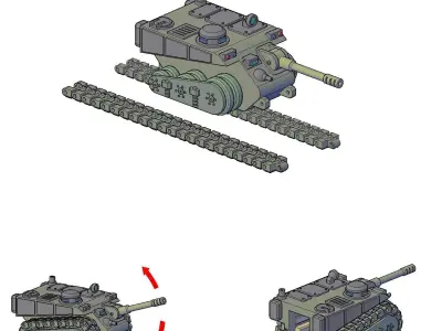 SCI-FI TANK MINIATURE 3D print model