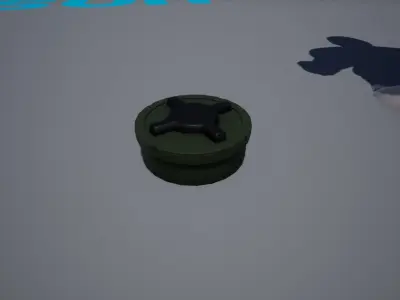  Antipersonnel landmine PMN-2 Low-poly 3D model