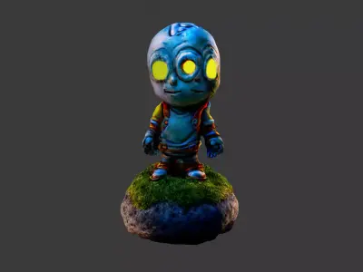 Alien Toy Low-poly 3D model