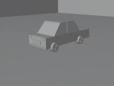 Low Poly Car - 3D model Free low-poly 3D model