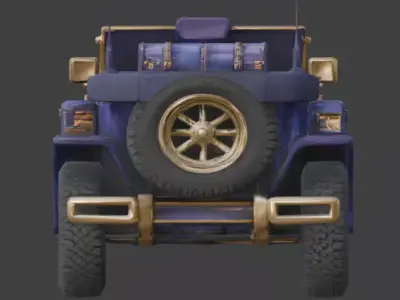 20th Century Galaxy Edition Brass Era Car 3D Model Low-poly 3D model