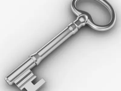 Old Key Low-poly 3D model