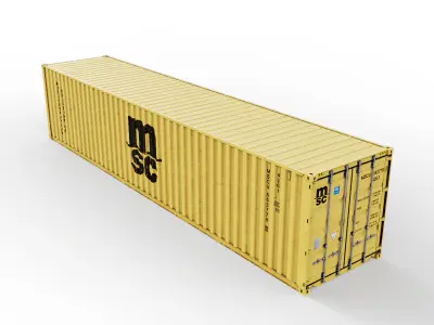 40 feet MSC standard shipping container 3D model