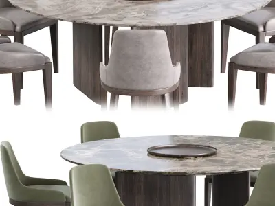 Cleo Chair and Dining table 3D model