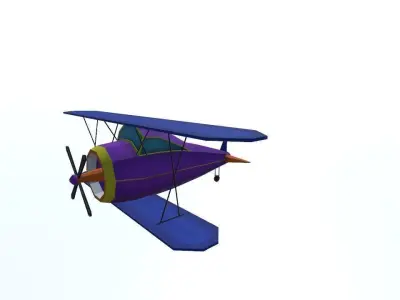 Low Poly Plane Free low-poly 3D model purchase
