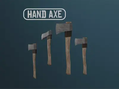Hand Axe Low-poly 3D model