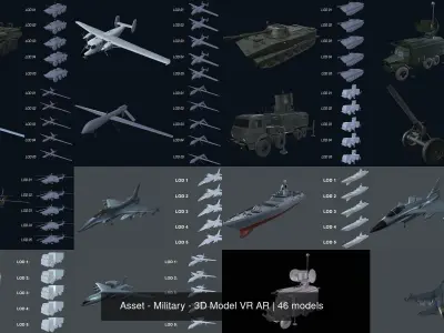 Asset - Military - 3D Model VR AR 3D Model Pack