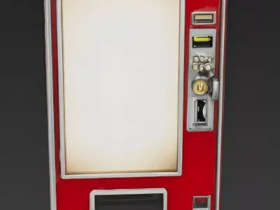Realistic Vintage Soda Vending Machine 3d model Low-poly 3D model