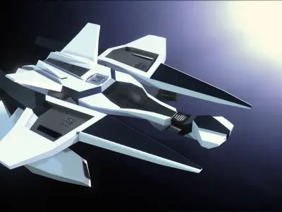 AI World - Spaceship Low-poly 3D model
