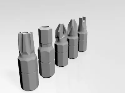 Screwdriver Screw Heads 01 3D model