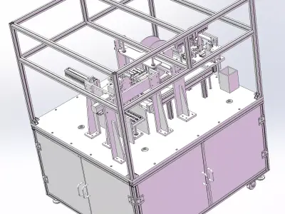 Non-standard detection gluing and packaging all-in-one machine 3D model