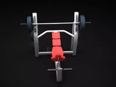 Bench Inclined DR 3D model