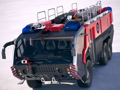 Rosenbauer Panther Firetruck 6x6 3D model
