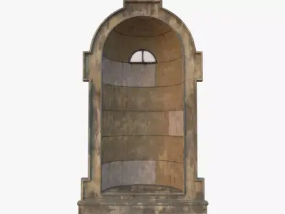 Cement Window 0003 Low-poly 3D model