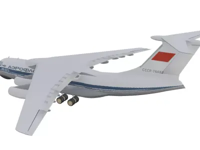 Ilyushin Il-76 Candid Low-poly 3D model
