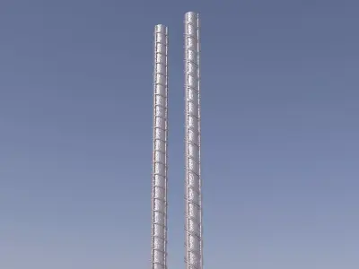 Steel-Iron Pole Free 3D model