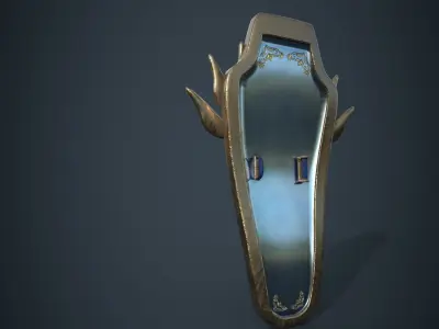 Royal Elven Shield Low-poly 3D model