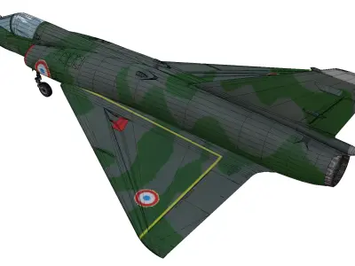 Dassault Mirage IIIE Low-poly 3D model
