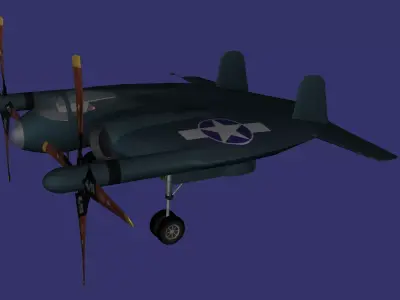 Vought XF5U Low-poly 3D model