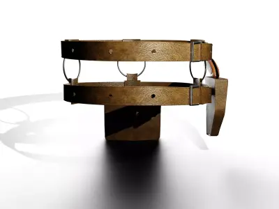 Harness Backpack with Gun Holster Low-poly 3D model